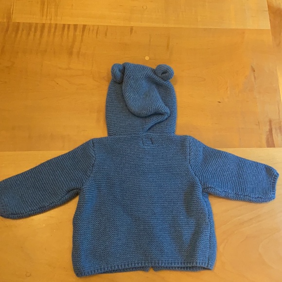 Baby GAP Blue Button Up Hooded Sweater. - Picture 4 of 4
